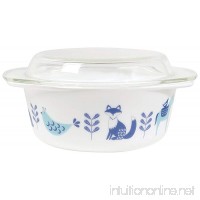 Blue and Teal Meadowland Creatures Glass Baking Dishware with Clear Lid Small - B01AV65HDC